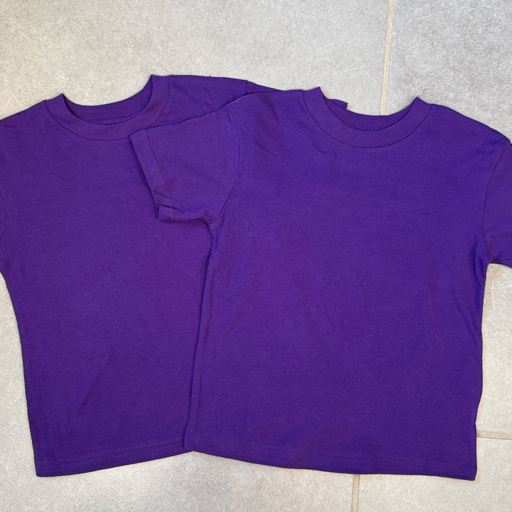 💜3/$15 Adidas Purple Kids T-Shirts (2) - New without tags